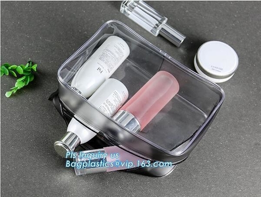De Zak Hangende Toiletry van reiskit organizer bathroom storage cosmetic Zak, OEM promotie transparante plastic Hitte - verzegel s