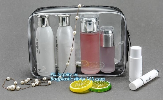 De Zak Hangende Toiletry van reiskit organizer bathroom storage cosmetic Zak, OEM promotie transparante plastic Hitte - verzegel s