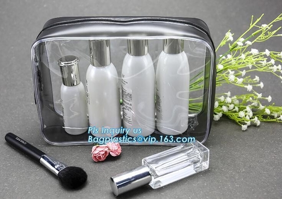 De Zak Hangende Toiletry van reiskit organizer bathroom storage cosmetic Zak, OEM promotie transparante plastic Hitte - verzegel s
