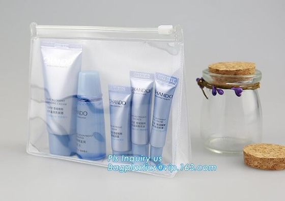 Van de de ritssluitings kosmetische schuif van pvc mini plastic het pitzakken met gedrukte, Promotie kosmetische cosmeti van het gebruiks mooie pvc van de make-upzak