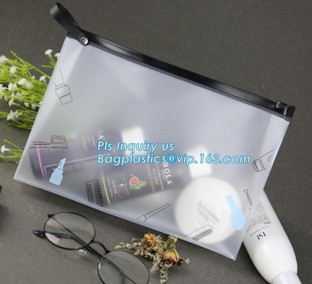 Van de de ritssluitings kosmetische schuif van pvc mini plastic het pitzakken met gedrukte, Promotie kosmetische cosmeti van het gebruiks mooie pvc van de make-upzak