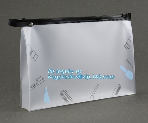 Van de de ritssluitings kosmetische schuif van pvc mini plastic het pitzakken met gedrukte, Promotie kosmetische cosmeti van het gebruiks mooie pvc van de make-upzak