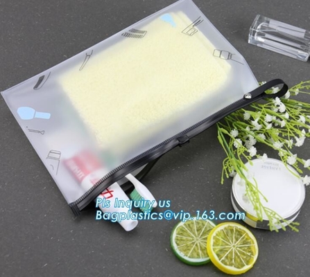 Van de de ritssluitings kosmetische schuif van pvc mini plastic het pitzakken met gedrukte, Promotie kosmetische cosmeti van het gebruiks mooie pvc van de make-upzak