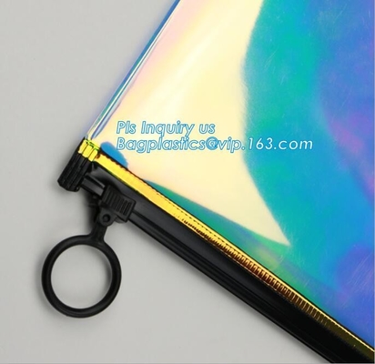 Eva Clear Vinyl Cosmetic Bag-de het Potloodzak van de Schuifritssluiting, Promotie Transparante Kosmetische pvc-het Pitzakken van de Zakschuif ontruimt RT
