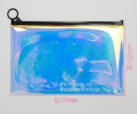 Transparante pvc-de reis kosmetische zak van de ritssluitingsschuif, de zak van het goederenpakket, Kosmetische de Schuifbedelaars van Verpakkings Zachte Aangepaste pvc
