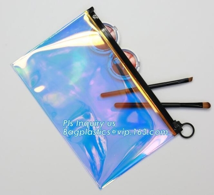 zakken van de tandenborstelpvc van de schuifritssluiting de kosmetische, de plastic kosmetische zakken van de schuifritssluiting met klantendruk, schuifritssluiting