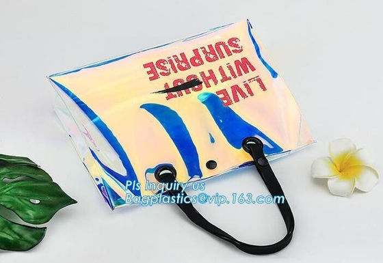 Zak van pvc van de schuifritssluiting de Duidelijke voor de zak kosmetische verpakking van pakket Vinyl transparante pvc, pvc-Zak met Plastic Ritssluiting en Gegleden