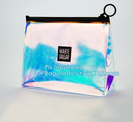 Standup Kosmetische pvc-Zak met Schuif, de swimwear vinylzak van pvc met schuifritssluiting, Zak met de Ritssluitingszak Wh van Ritssluitings/Cosmetic