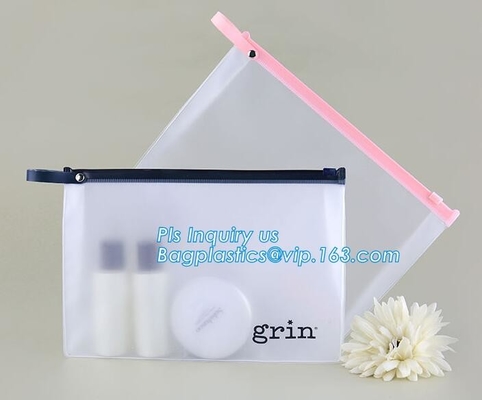 Draagbare Duidelijke pvc-Kosmetische de Make-upzak van de Schuifritssluiting, toiletry van de schuifpvc van het Waterbewijs kosmetische zak van de zak de vinylstrandkleding