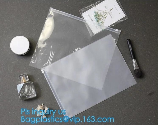 de steen berijpte pvc-de zak plastic zak van de schuifritssluiting met ritssluiting/pvc-ritssluitings de zak van de slotschuif/resealable pvc-polybedelaars van het schuifpit