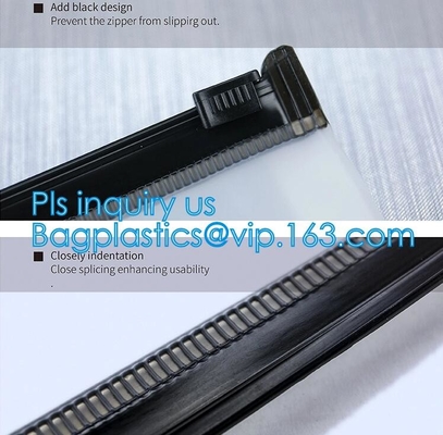 Schuif die de waterdichte zak van de bevorderingsritssluiting, Sinicline-van de de ritssluitings kosmetische schuif van pvc mini plastic het pitzakken met druk verpakken