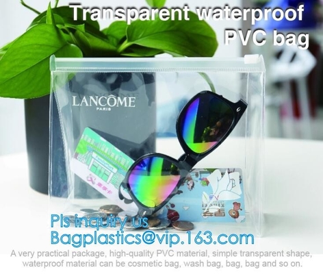 de plastic plastic kosmetische zakken van de schuifritssluiting met klantendruk, staan ritssluitingszak/de zak van de matrasopslag met zipp op
