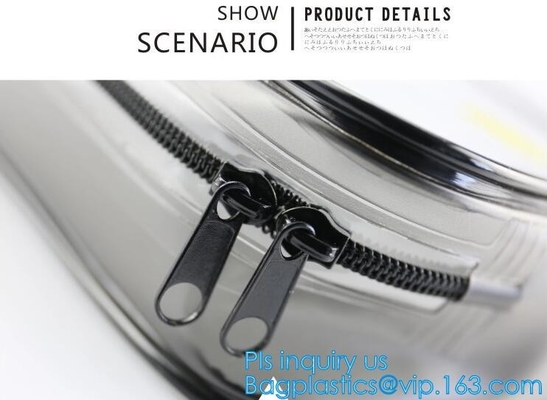 De duidelijke Carry On Travel Toiletry Bag-Zak van de de Reis Kosmetische Make-up van pvc, de Openluchtritssluiting B van reis stevige duurzame transparante pvc