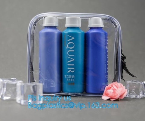 kosmetische zak van pvc van de make-upzak draagt de mini duidelijke, pvc-de Zak van de Zakkentote clear transparent cosmetic travel van de make-upzak, behandelt