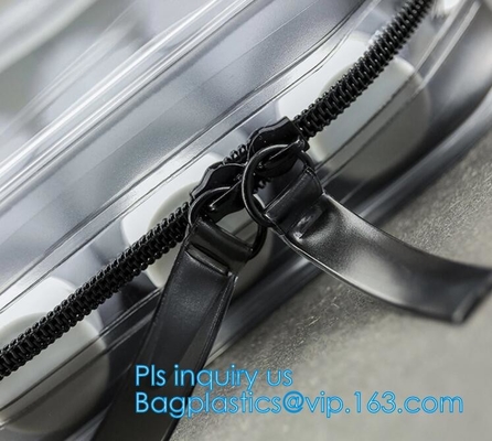 kosmetische zak van pvc van de make-upzak draagt de mini duidelijke, pvc-de Zak van de Zakkentote clear transparent cosmetic travel van de make-upzak, behandelt