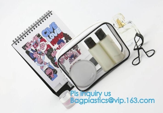 De kosmetische Zak maakt omhoog de Make-upzak van pvc van Organisatorbag waterproof, van de de make-upzak van reis de duidelijke pvc kosmetische zak, vakantiestrand p