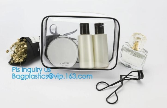 De kosmetische Zak maakt omhoog de Make-upzak van pvc van Organisatorbag waterproof, van de de make-upzak van reis de duidelijke pvc kosmetische zak, vakantiestrand p