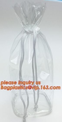 De Zak van de Rugzakpvc Drawstring van Drawstringszakken, de Promotie Duidelijke Plastic Drawstring Zak van pvc, drawstring de rugzakzak van pvc