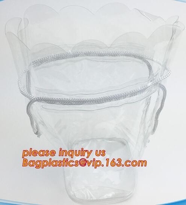 De Zak van de Rugzakpvc Drawstring van Drawstringszakken, de Promotie Duidelijke Plastic Drawstring Zak van pvc, drawstring de rugzakzak van pvc