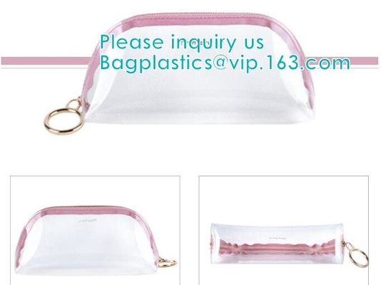 de de buiszak van pvc van het cilinderpit met hangt haak voor de make-upzakken van pvc van het opslagondergoed draagbare, de Plastic pa van Buis Cilindrische pvc