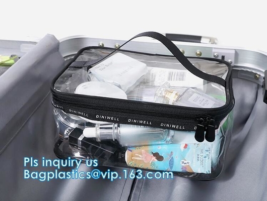 gemakkelijk pvc haalt de tandenborstelzak van het reisgebruik, van de de Reiskantoorbehoeften van Drawstring de Polyzak van de Verpakkingspvc van Bedsheet Vastgestelde, Doekpak weg