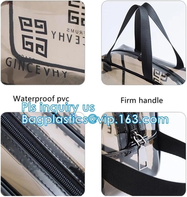 Multi de functie kosmetisch geval van pvc, van de de Vrouwenreis van pvc de Transparante van de de Zakmanier van Costmetic van de de Boomstamritssluiting Draagbare Make-up Organi