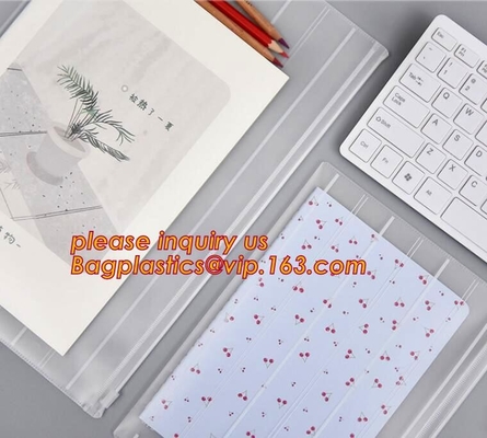douane duidelijke a4 a5 pu plastic het documentzak van pvc, van de Ritssluitingspvc Mesh Bag A5 van de Douaneafdruk Duidelijke van de het Documentzak het Dossieromslag van pvc