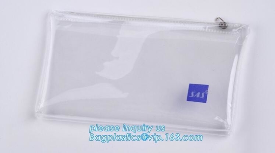 De biologisch afbreekbare douane kleurde toiletry van pvc van de luchtvaartlijnreis duidelijke zak, die Reistoiletry Zak Kit Bag, SAS zak, SAS LTD vouwen