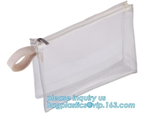 De biologisch afbreekbare Kosmetische Zak van Goedkeuringseva PVC voor van de de Luchtvaartlijnmake-up van de Vrouwenritssluiting Waterdichte de Reisorganisator Toiletry Bag