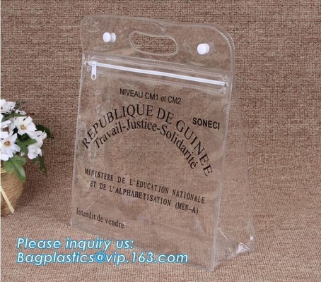 De biologisch afbreekbare Kosmetische Zak van Goedkeuringseva PVC voor van de de Luchtvaartlijnmake-up van de Vrouwenritssluiting Waterdichte de Reisorganisator Toiletry Bag