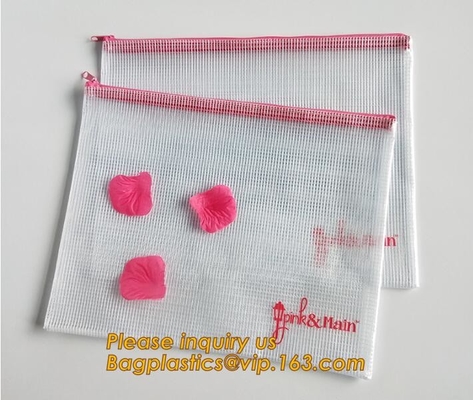 A4 pvc-draagt het document zak, dossierzak, past de de ritssluitingszak van pvc van A5 A6 met lovertjes wholesales/de ritssluitingsdossier aan van 6 ringenpvc