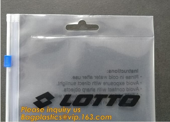 De douane drukte Dikke Plastic Poly de Zakken Dikke Plastic Polyzakken van de Ritssluitings Waterdichte Schuif voor bagplastic swimwear/bikini,