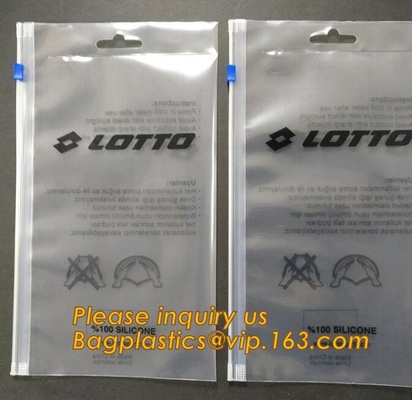 De douane drukte Dikke Plastic Poly de Zakken Dikke Plastic Polyzakken van de Ritssluitings Waterdichte Schuif voor bagplastic swimwear/bikini,