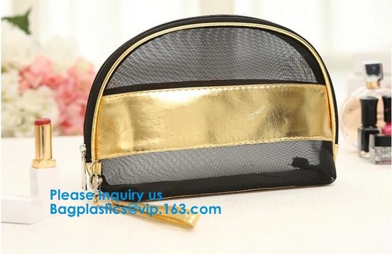 Van de de Make-upzak van de bevorderingsmesh cosmetic bag 6 Kleur van de de schoonheidsmiddelenreis van de Nieuwe Vrouwen de kosmetische zak