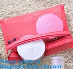 De goedkope Kosmetische Zak van Zak Nylon Mesh Zippered Bag Makeup Organizer, de Ritssluitingszak van Vrouwenmesh cosmetic portable white mesh