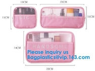 Zwart Nylon Mesh Makeup Cosmetic Bag/Klein Nylon Mesh Make Up Cosmetic Bag, Mesh Cosmetic Bag Neceser Toiletry organiseert zich