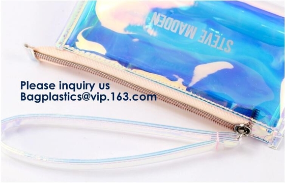 Van de de Make-up Kosmetische Zak van handvatpolitzer van de de Doos Draagbare Reis van Toy Package Zip Barrel Cosmetic de Make-upzakken van pvc Duidelijke Kosmetische