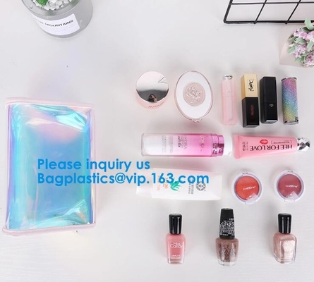 Van de de Make-up Kosmetische Zak van handvatpolitzer van de de Doos Draagbare Reis van Toy Package Zip Barrel Cosmetic de Make-upzakken van pvc Duidelijke Kosmetische