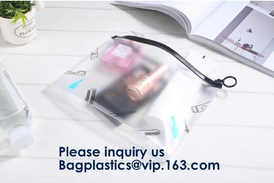 De duidelijke Zak van pvc k voor Giftpakket, OEM Schuif van de Dienst de Transparante Verpakkende Pvc berijpte Zak, EVA Slider Zipper Bag So