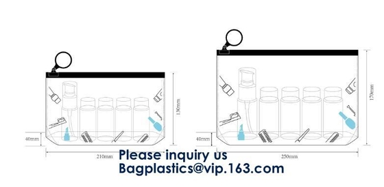 De duidelijke Zak van pvc k voor Giftpakket, OEM Schuif van de Dienst de Transparante Verpakkende Pvc berijpte Zak, EVA Slider Zipper Bag So