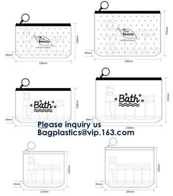 De duidelijke Zak van pvc k voor Giftpakket, OEM Schuif van de Dienst de Transparante Verpakkende Pvc berijpte Zak, EVA Slider Zipper Bag So