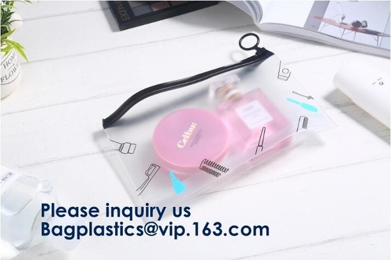 De duidelijke Zak van pvc k voor Giftpakket, OEM Schuif van de Dienst de Transparante Verpakkende Pvc berijpte Zak, EVA Slider Zipper Bag So