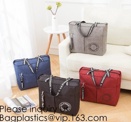 Opnieuw te gebruiken Polyester die Promo-Klant Tote Bags, de Douane Grote Goedkope Groene Kruidenierswinkel van de Polyesterklant het Winkelen Zak voor W vouwt