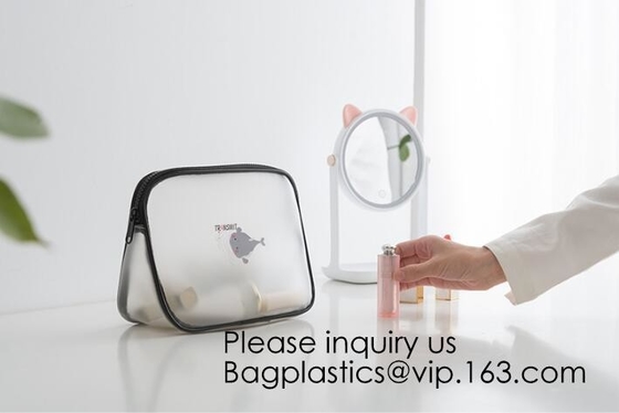 Van de de Ritssluitings Kosmetische Zak van Eco staat de Vriendschappelijke pvc Duidelijke Toiletry Zak, op verpakkend Zak van de Ritssluitings de Kosmetische Zak, bagease