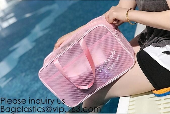 Pvc-Toiletry van de de Reismake-up van pvc van de Make-upzak de Waterdichte Leuke Duidelijke Transparante Plastic Kosmetische Zak van de Pitzak