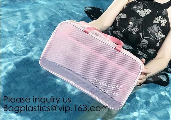 Pvc-Toiletry van de de Reismake-up van pvc van de Make-upzak de Waterdichte Leuke Duidelijke Transparante Plastic Kosmetische Zak van de Pitzak