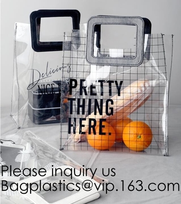 Zak van Pvc Tote Bag Transparent Handbag Shoulder van Amazonië Ebay de Hete Verkopende Duidelijke, Transparante Duidelijke Totalisator van Stadion de In het groot pvc