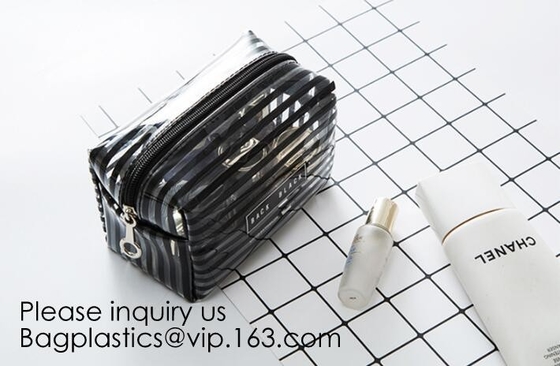De kosmetische de Make-uporganisatoren van Zakvrouwen ontruimen de Gevallentoiletry van pvc de Kosmetische Transparante Zak van de Zakbeurs, Tote Travel Toiletry