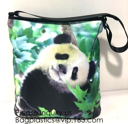 Dame Handbag Woman Color Panda Print Bag, de Leuke Chinese zak van de de druktotalisator van de Pandadouane, Promotiedouane Logo Printed Organi