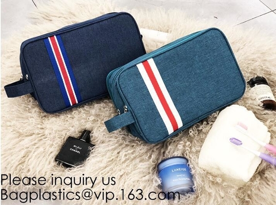 Toiletry van de polyestermensen van het reis Handige Canvas de Make-up Kosmetische Organisator Toiletry Bag, de Kosmetische Zak van de Zakreis van het Zakcanvas